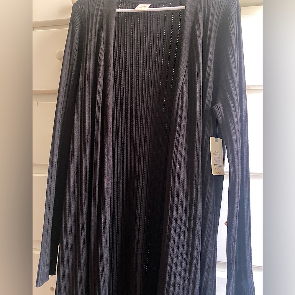 Terra & Sky Long Black Cardigan